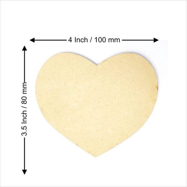 DIY MDF Heart Craft Cutout size