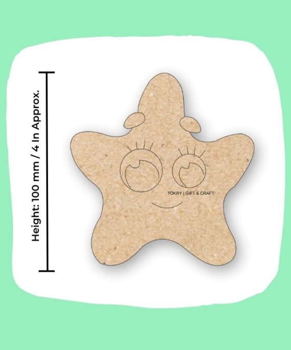 star shape mdf fridge magnet size